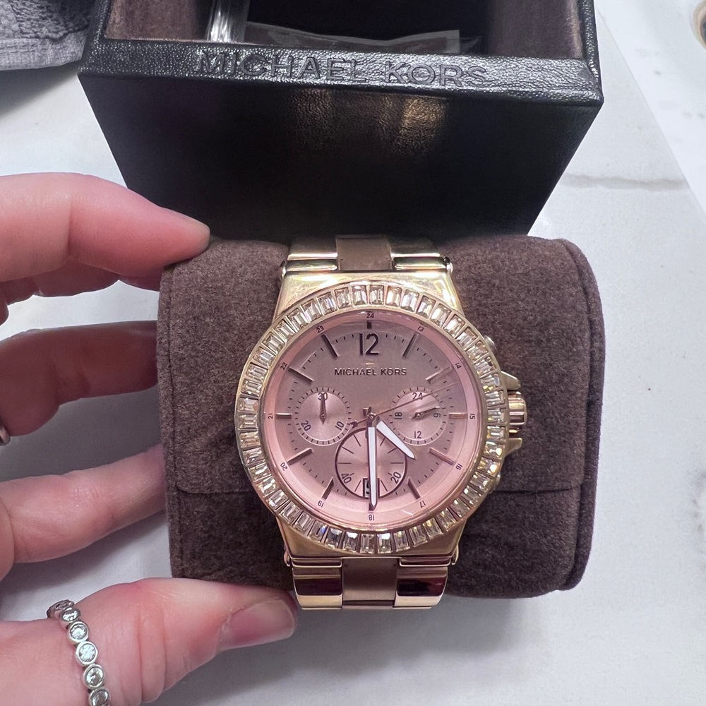 Michael Kors Gold Watch with Pink Dial